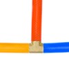 PATIKIL 3/16" Barb Tee Fitting 3-Way Union T Brass Hose