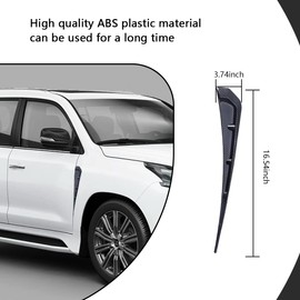 Ziciner 2 Pcs Car Fender Side Vents, PVC Carbon Fiber Air Wing Vent Trim Sticker, Styling Auto Air Flow Intake Hole Spoiler Decor Cover, Universal Accessories for Most Cars (Carbon Fiber Black)