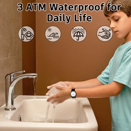 Kids Analog Watch, 30M Waterproof, Thin Dial Kids Watch, Easy to Read Children's Watch, Simple Sports Watch for Boys, Girls and Teenagers, for Ages 5-15 Present Easter Children's Day Christmas Day