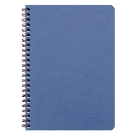 Clairefontaine 785364C Spiral-Bound Notebook A5 Age Bag, Lined with Margin) Pack of 5, 50 Sheets, Blue