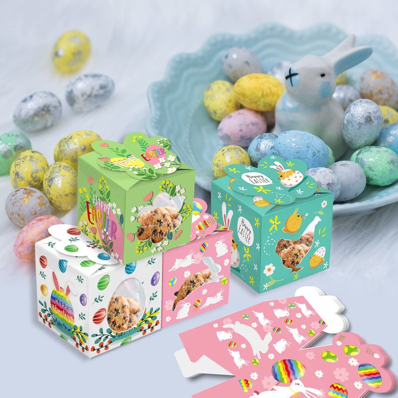 Easter Boxes - 12pcs Easter Treat Boxes,Happy Easter Gift Boxes