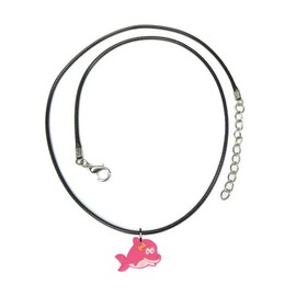 Generic Dolphin Pendant Necklace Bracelet Neck Wrist or Ankle Yazzle Dazzle Set of 2 Pink, Adult