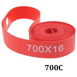 ONGHSD (Nylon,Not PVC) 2 Pack Bike Tire Liner, Anti-Scratched Bike Rim Strip Red Bicycle Rim Tape 700c 29 27.5 26 20 14 Inch for Road Bike MTB Mountain Bike Tube Protector Liner (700c)