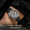 REBANDACE Strap for Omega Seamaster 43.5mm Watch,Deployment Clasp Lunar Soil