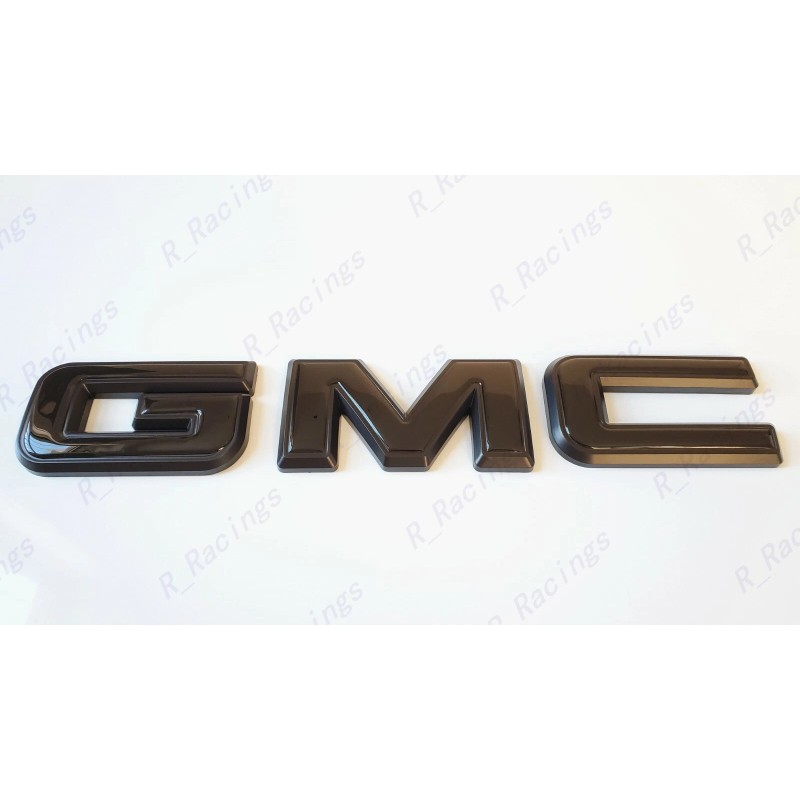 Auto Front Rear Gloss Black IN Emblem Overlay 2019-2025 GMC