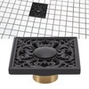 Floor Drain Quadrate Antique European Style Copper Stainless Steel Odor