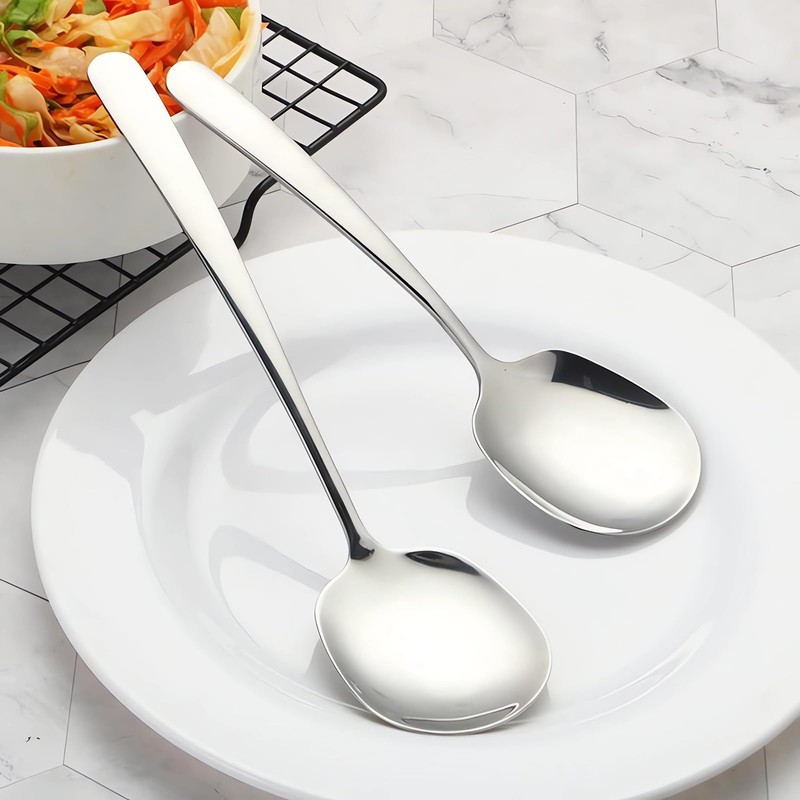 ZHOUHON Stainless Steel Serving Spoon, Large Spoon, Serving Spoon with