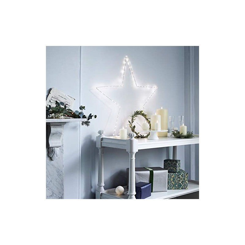 Lights4fun 32cm Frosted Eucalyptus Christmas Wreath Front Door & Indoor