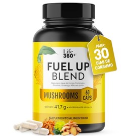 LIFE 360+ Fuel Up Blend Cordyceps + Rhodiola| 60 cápsulas |1392mg p/porción