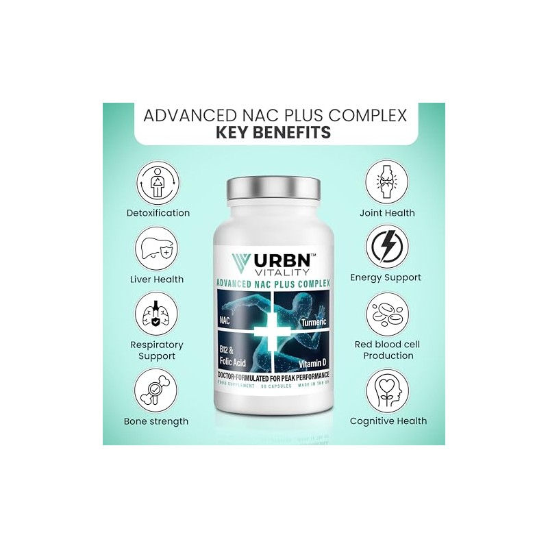 NAC Supplement 600mg | High Strength Antioxidant Complex with Turmeric,