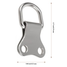 JIAYUET 100 PCS Double D Rings Picture Hanging, D Rings Photo Hangers Hooks for Artwork Poster Canvases Frame, 22 x 35mm