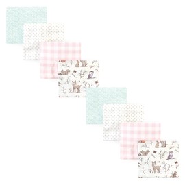 Hudson Baby Unisex Baby Cotton Flannel Receiving Blankets Bundle Set, Enchanted Forest, One Size