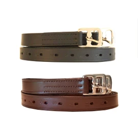 46”/ 48” / 54” / 56" / 60” English Stirrup Leathers Kids/Adult (Dark Brown, 60")