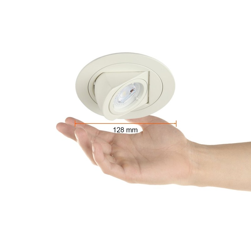 Tecnolite - Lámpara Downlight Empotrable Retráctil, Potencia Máx. 50 W,