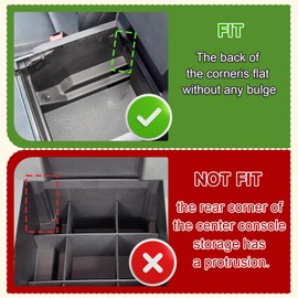 HGWEI Center Console Organizer Compatible with Ford F150 2021-2023 and 2022 2023 F150 Lightning Interior Accessories, Middle Armrest Storage Tray Coin Holder Insert (Full Console w/Bucket Seats ONLY)