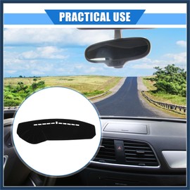 INFINAUTO Car Dashboard Cover Compatible for Hyundai Sonata 2005-2009, Protective Polyester Black Center Console Interior Trim Dash Cover Mat Pad Stylish Design