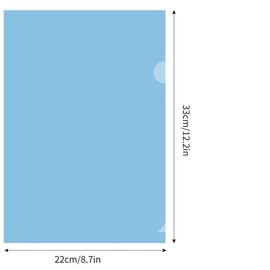 Clear Plastic File Folders, 12Pcs Open Top and Side Cut Design A4 L-Type Sheet Protectors,Clear Open Top and Side Cut Flush File Cover,L Type A4 Plastic Folders File Cover