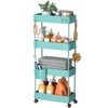 Pipishell Slim Storage Cart with Wheels, 4 Tier Bathroom Storage