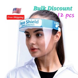 D.K. 12 Crystal Clear Face SHIELD PROTECTION - SPLASH PROTECTION ANTI FOG