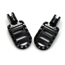 MZS Motorcycle Front Foot Pegs, Roating Rider Footpegs MX Serrated Wide Pedal Accessories Black CNC Compatible with GSX-8S GSX8S GSX-S1000 GSX-S1000F GSXS1000 GSX-S750 GSXS750 SV650 SV650X KATANA