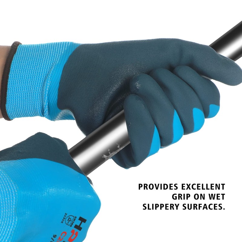 [HPHST] C 2001 Waterproof Work Gloves #15 Grip Double Coated