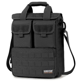 Seibertron Field Tech Shoulder Bag Tactical Response laptop Attache Case Black