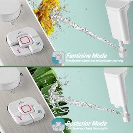 SAMODRA Bidet Attachment, Non-Electric Cold Water Bidet Toilet Seat Attachment with Pressure Controls, Retractable Self-Cleaning Dual Nozzles for Frontal & Rear Wash - Brushed Nickel