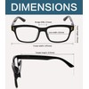 BLUELESS Reading Glasses Women - Fashion Reading Eyeglasses(Black, 1.50)