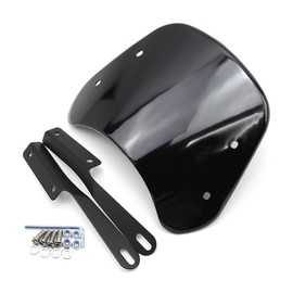 Dreamseek Motorcycle Universal Windshield Windscreen fit for 6.5"-9.45" Headlight Compatible with Honda Yamaha Kawasaki Suzuki Front Wind Deflector