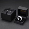 King Will 8mm White Ceramic Wedding Rings for Men Women