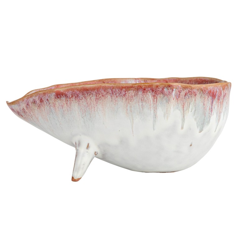 Bloomingville Stoneware Footed Bowl, Berry