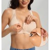 Lemorosy Front Closure Full Coverage Posture Bra Wireless Back Support