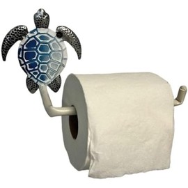 The Bridge Collection Sea Turtle Toilet Paper Holder - Nautical and Ocean Themed Coastal Bathroom Accessory for Beach House and Tropical Decor