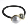 VingTAINE H-638-GY Bijou, Large Pearl, Hair Elastic Noble, Antique Style,