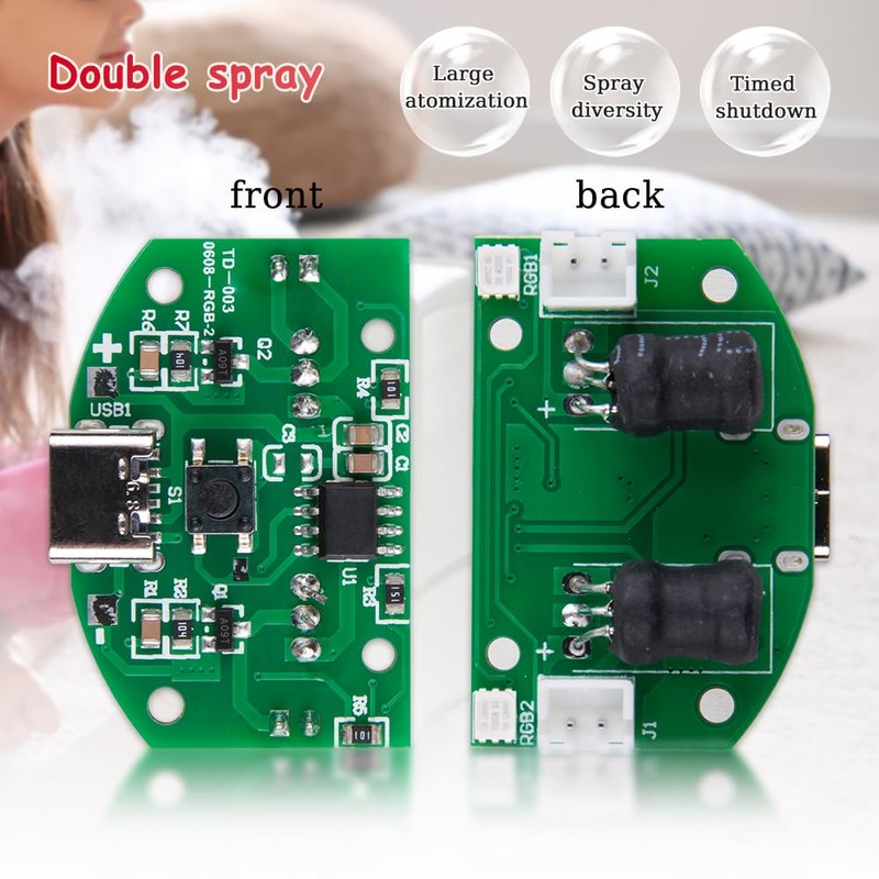 ZORZA 1Pcs Atomization Plate DIY Dual Spray Switch Control Atomization
