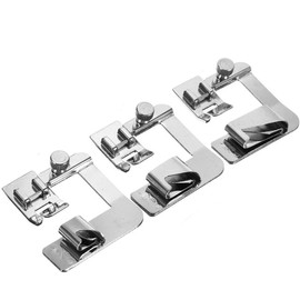 ANCLLO 3 Sizes Rolled Hem Pressure Foot Sewing Machine Presser Foot Hemmer Foot Set (1/2 Inch, 3/4 Inch, 1 Inch) Fit for Most Low Shank Sewing Machines