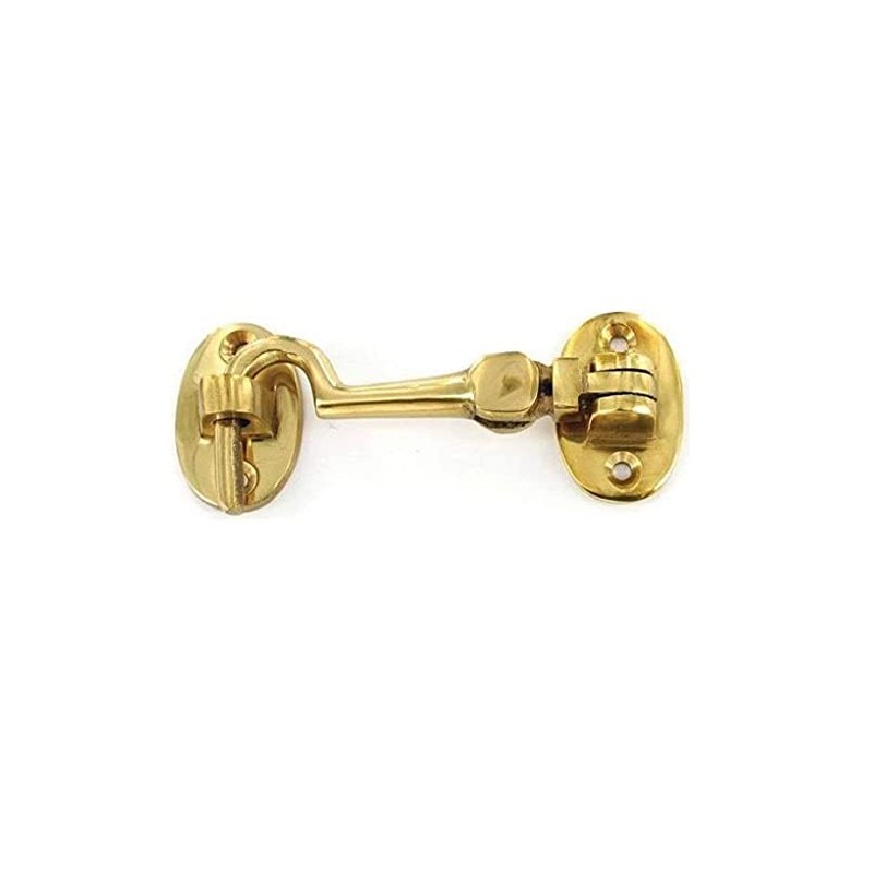 SISI UK® Cabin Hook 50mm Polished Brass Door Handle Store,Gate