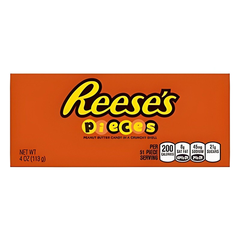 REESE'S Pieces Peanut Butter Candy, 4 Ounce [12-Boxes]