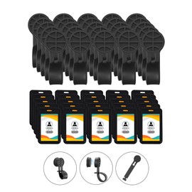 25 Pack Magnetic Badge ID Card Holder, Reusable Strong Magnets Name Badges with Vertical Black ID Card Holder, Suitable for School, Hotel, Trade Shows, Office (25 Set, Black)