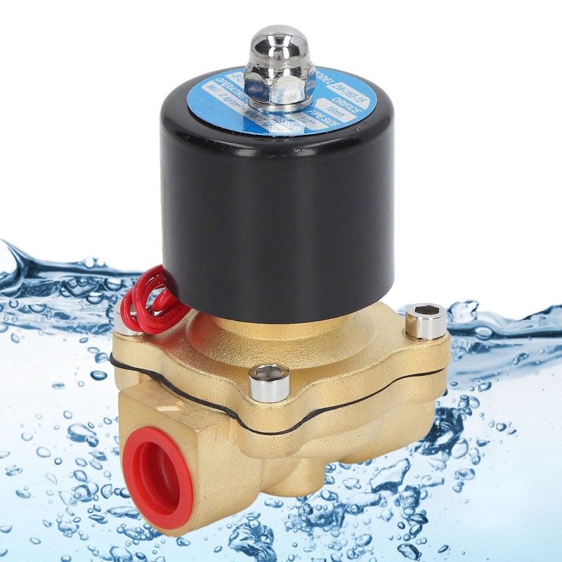 Solenoid Valve Brass Electric 2 Way 1/2in Normally Closed for