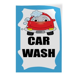 Door Decals Vertical Vinyl Stickers Multiple Sizes Car Wash Yellow Car Industrial Vinyl Luggage & Bumper Stickers for Cars Automotive 14x20Inches