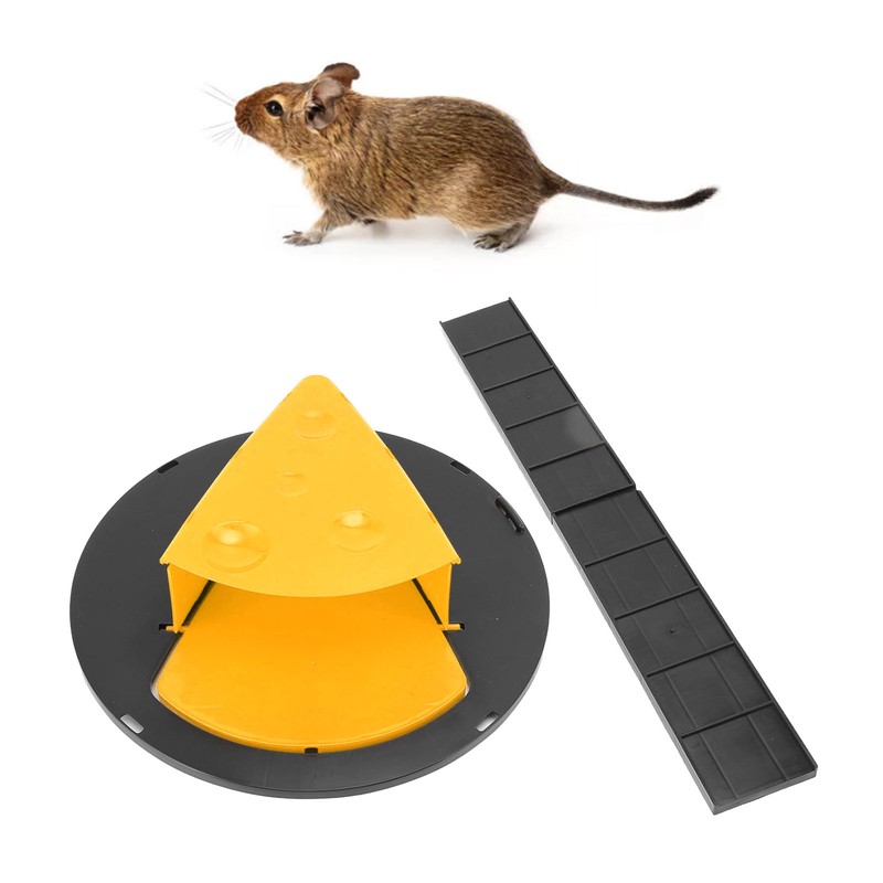 Slip Lid Mouse Trap Automatic Reset Reusable Cheese Shape Detachable