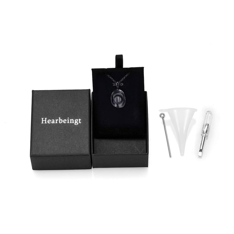 SS9721 Cowboy Hat Stainless Steel Cremation Urn Pendant Necklace Memorial