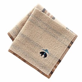 Brooks Brothers 125055-0004-02 Men's Towel Handkerchief 0004 (Beige) Gentleman Hand Towel, Approx. 9.8 inches (25 cm), Brooks Brothers