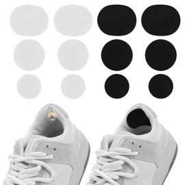 COMNICO Shoe Heel Repair Inserts, 6 Pairs Self-Adhesive Shoe Patches Kit Circle Shape Sneaker Hole Prevention Patch for Repair Holes Large and Small Size