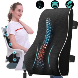Memory Foam Lumbar Support Cushion for Home Office Car Seat Back Chair Pillow US