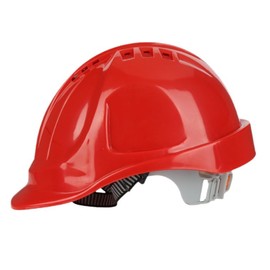 MACHSWON Hard Hat Red ABS Safety Helmet Electrician Labor Protection German Style Breathable Thick Protective Helmet Industrial Hardhats for Building, Construction and Work Sites