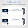 Handheld Barcode Scanner 1D/2D/QR Scanner 2.4G Wireless & USB Wired