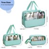 SOMIER 3 Pack/Size Waterproof Travel Toiletry Bag, Clear Cosmetic Makeup