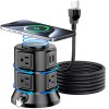 Two Tier Rotating Smart Electric Extension Socket Surge Protector Multi